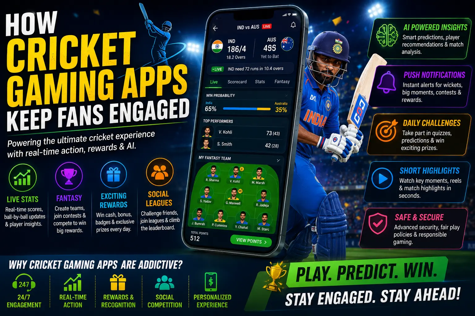 How Cricket Gaming Apps Keep Fans Engaged