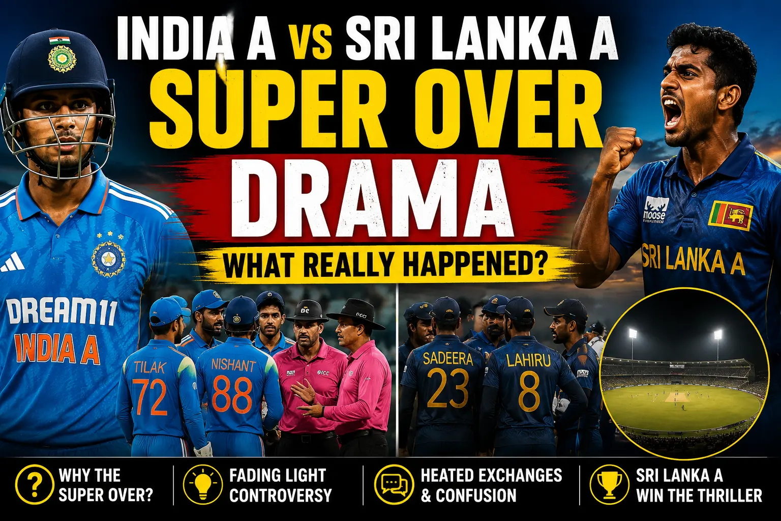 India A vs Sri Lanka A Super Over Drama Explained