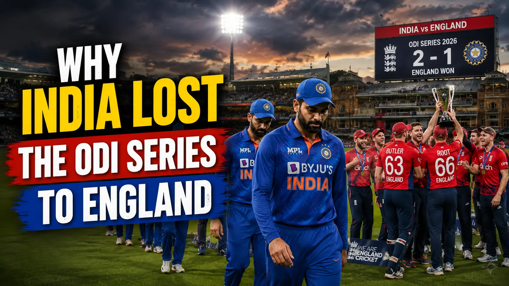Why India Lost the ODI Series to England: 5 Biggest Turning Points
