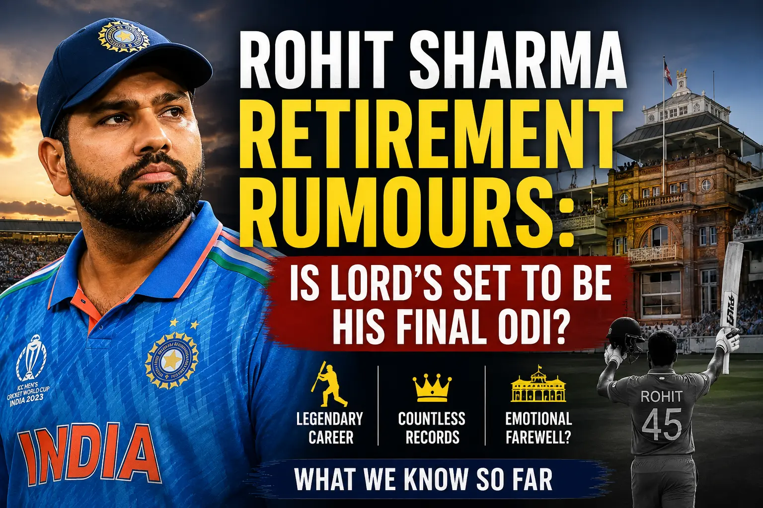 Rohit Sharma Retirement Rumours: What We Know Before Lord’s ODI