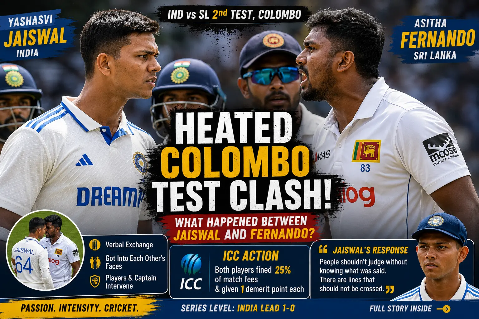 Yashasvi Jaiswal vs Asitha Fernando: What Happened in the Heated Colombo Test Clash?